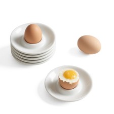 Egg Cups Plastic White Round