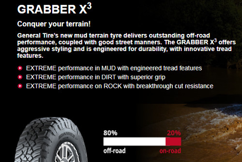 General tyres grabber mt - tyres,