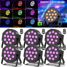 1-8PC 12LED RGBW Wireless