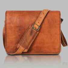 Bag Goat Leather Men Vintage Messenger Laptop Shoulder Briefcase
