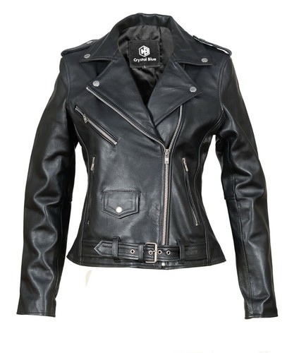 Ladies black leather classic - leather,