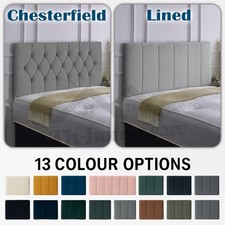 Plush Velvet Headboard Lined &