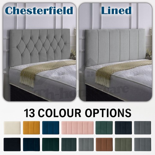 Plush velvet headboard lined - velvet, &
