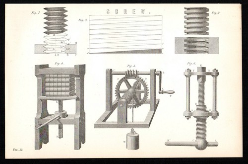 Screw 1887 wooden book - screw,