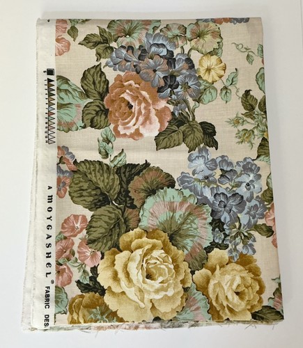 Moygashel linen fabric remnant - linen,