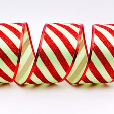 Christmas Wired Woven Ribbon