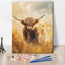 TISHIRON Highland Cow Paint by