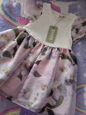 Ted Baker Baby Girls Lilac Floral Dress Size 18-24 Months 1,5-2 Years New