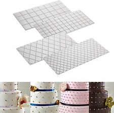 Set of 4 Transparent Fondant Pattern Embossers - Edge Impression Mat Mould