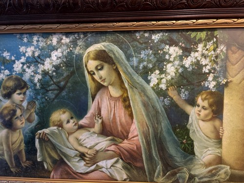 Vintage madonna and child - and,