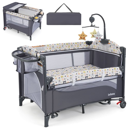 Travel cot with - 5,