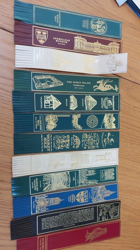 Vintage leather bookmarks - 12,