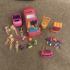 Big Bundle Of Polly Pocket Dolls And Accessories Included Car And Fashion Limo