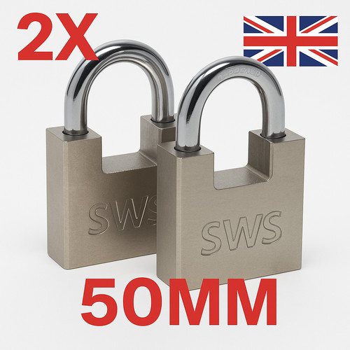 50mm heavy duty padlock - 2x,