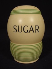 RARE 1930s GREEN BANDED SUGAR SHAKER #2 STREAMLINE T G GREEN CHURCH GRESLEY
