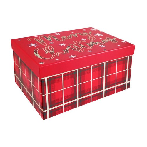 Medium flat pack trunk tartan - pack,