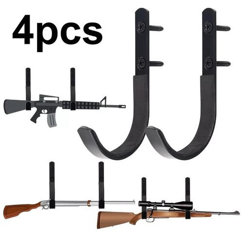 Rifle gun rack storage hook - 4x,