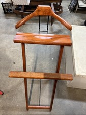 Vtg Wood Valet Stand  Suit