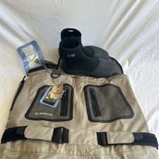 Magellan MAG 2 Fish Gear Waders Size Medium . Plus Additional Size 12 Booties.
