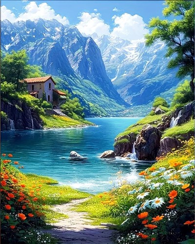 Landscape paint numbers for - landscape, by
