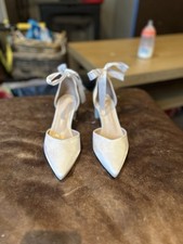Bridal Ivory Lace Up Heels 