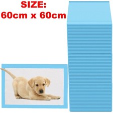 100 LARGE PUPPY TRAINING TRAINER PADS TOILET PEE WEE POO DOG CAT MATS 60 x 60cm