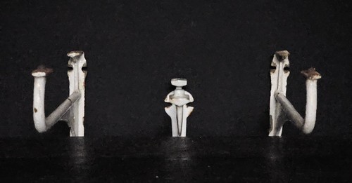 Victorian cast iron butler - iron,
