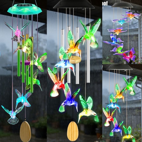 Solar wind chimes - solar, muti-color