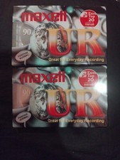 Two Maxell UR90 Cassette Blank Audio Tapes
