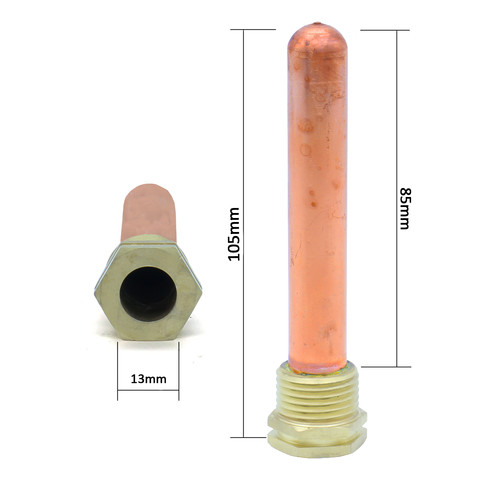 Copper thermostat pocket - copper,