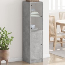 Highboard with Glass Door Tall Sideboard Cupboard Home Storage Cabinet vidaXL