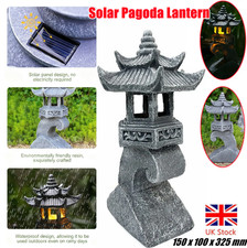 Resin Solar Pagoda Lantern Chinese,Japanese Pagoda Statues Waterproof For Garden