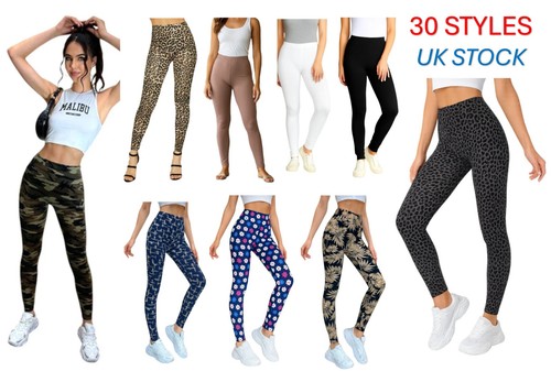 Leggings printed plain womens - plain,