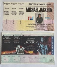 TWO UNUSED MICHAEL JACKSON TICKETS MILTON KEYNES 1988 & WEMBLEY STADIUM 1997