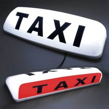 23" WHITE LED MAGNETIC TAXI ROOF LIGHT SIGN -  TAXI METER TOPSIGN CAB SIGN BOX