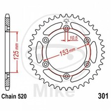 Crown Z45 520 D.INT. 125 727.45.82 for Honda 600 XR R 1991-1997