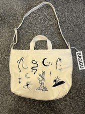 BAGGU DUCK BAG Ballerina Icon Cotton Canvas Tote Pocket Strap Washable - new! 