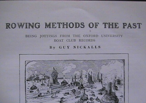 Rowing methods past - methods, oxford