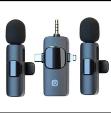 Wireless Lavalier Microphone Clip Mic For iPhone iPad Samsung Recording Vlog UK