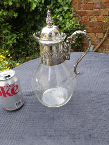 Vintage glass silver plated - vintage,