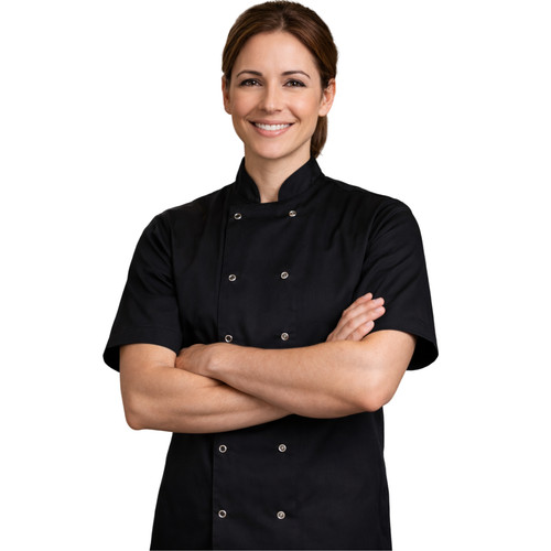 Black chefs jacket unisex - chefs,