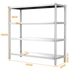 Commercial Catering Stainless Steel Shelves Kitchen Storage Rack Shelf 120/150cm
