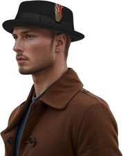 Unisex Wool Felt Pork Pie Hat