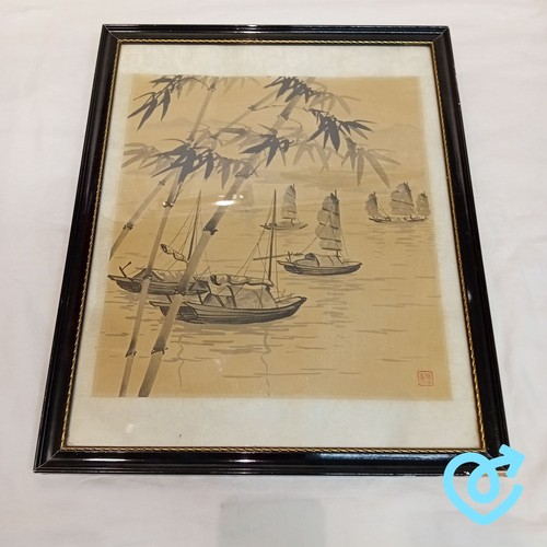 Vintage chinese ink painting - vintage,