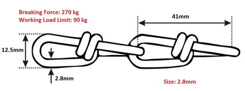 Galvanised chain knotted steel - galvanised,