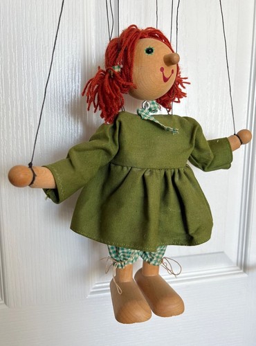 Vintage wooden marionette - wooden,