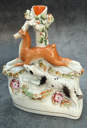 Antique staffordshire spill - staffordshire,