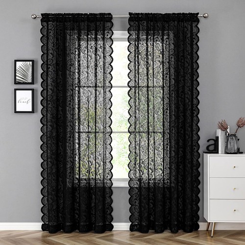 Bujasso black sheer - sheer, lace