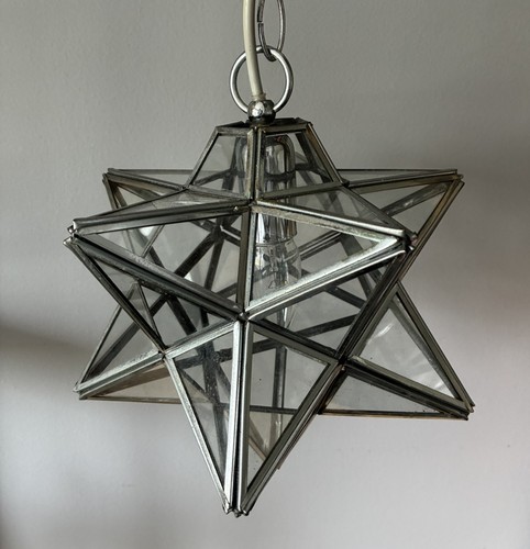 Star glass pendant lamp - star,