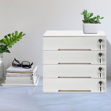 4-layer white wooden desktop
